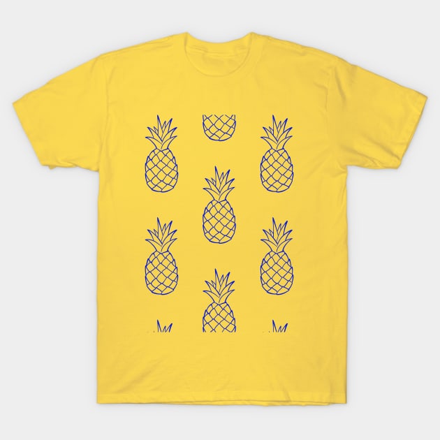 Pineapple Pattern - Pineapple Gift  - Beach Gift T-Shirt by Elitawesome